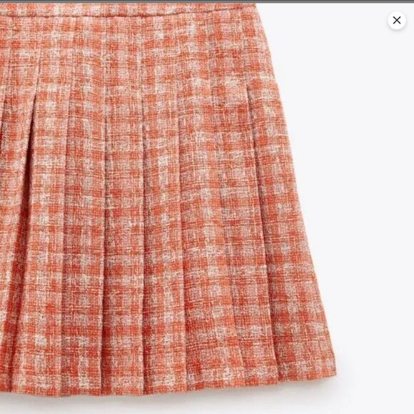 ZARA Box Pleated Structured High Waist Skirt Size S, M NEW WITH TAG! - Picture 7 of 7